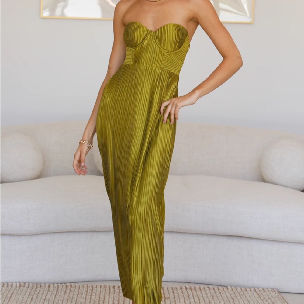 Hello Molly Chase The Blues Midi Dress Green